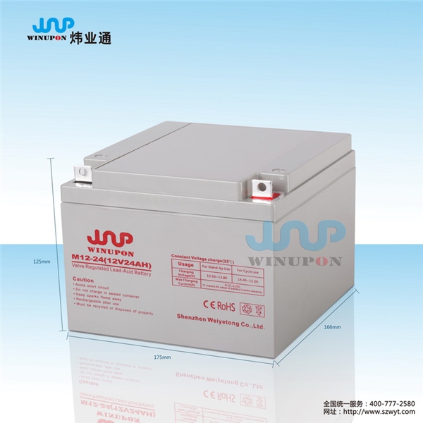 12V24AH消防联动报警主机蓄电池